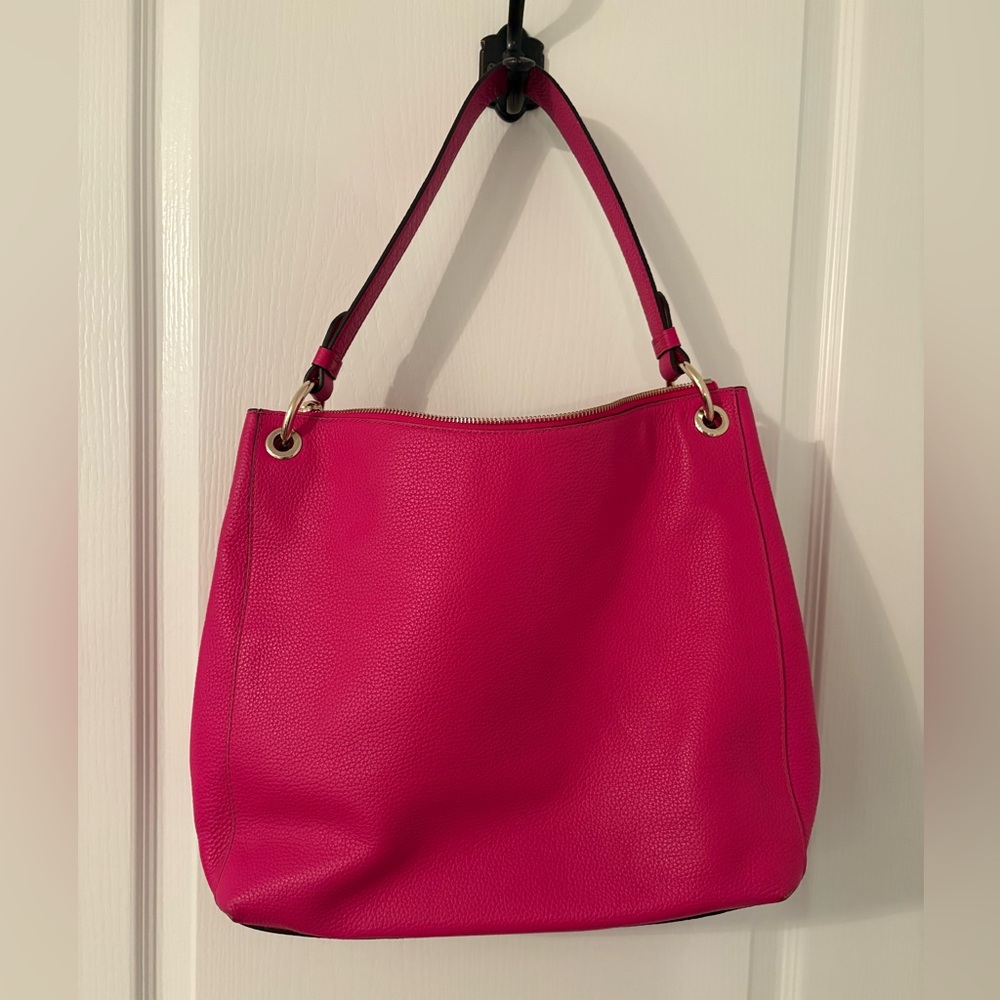 Kate Spade Hot Pink Large Leather Shoulder Bag - Picture 3 of 7